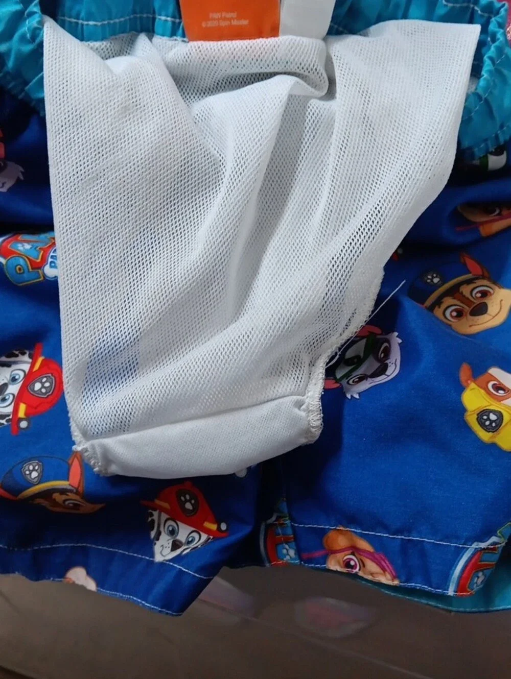 Paw Patrol Bright Blue Kids Swim Shorts with Character Faces